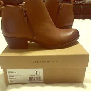 Brand new leather booties.